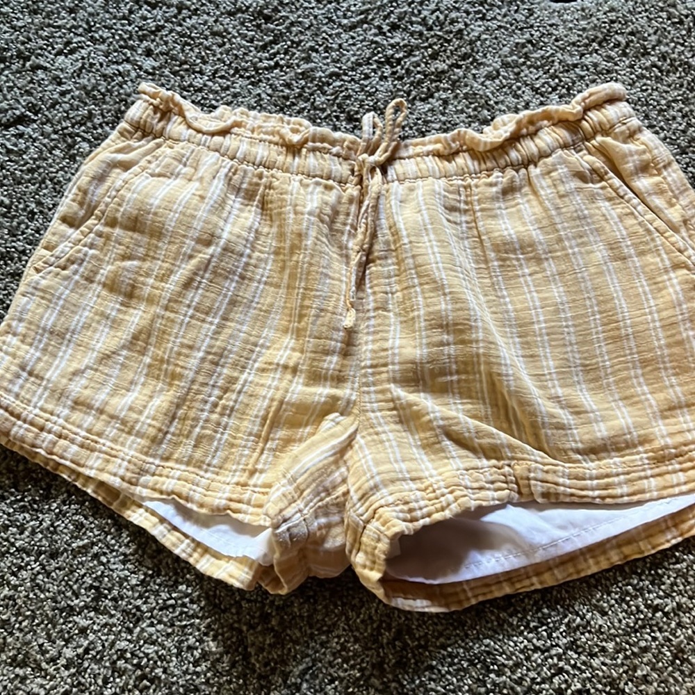 Yellow Striped Shorts